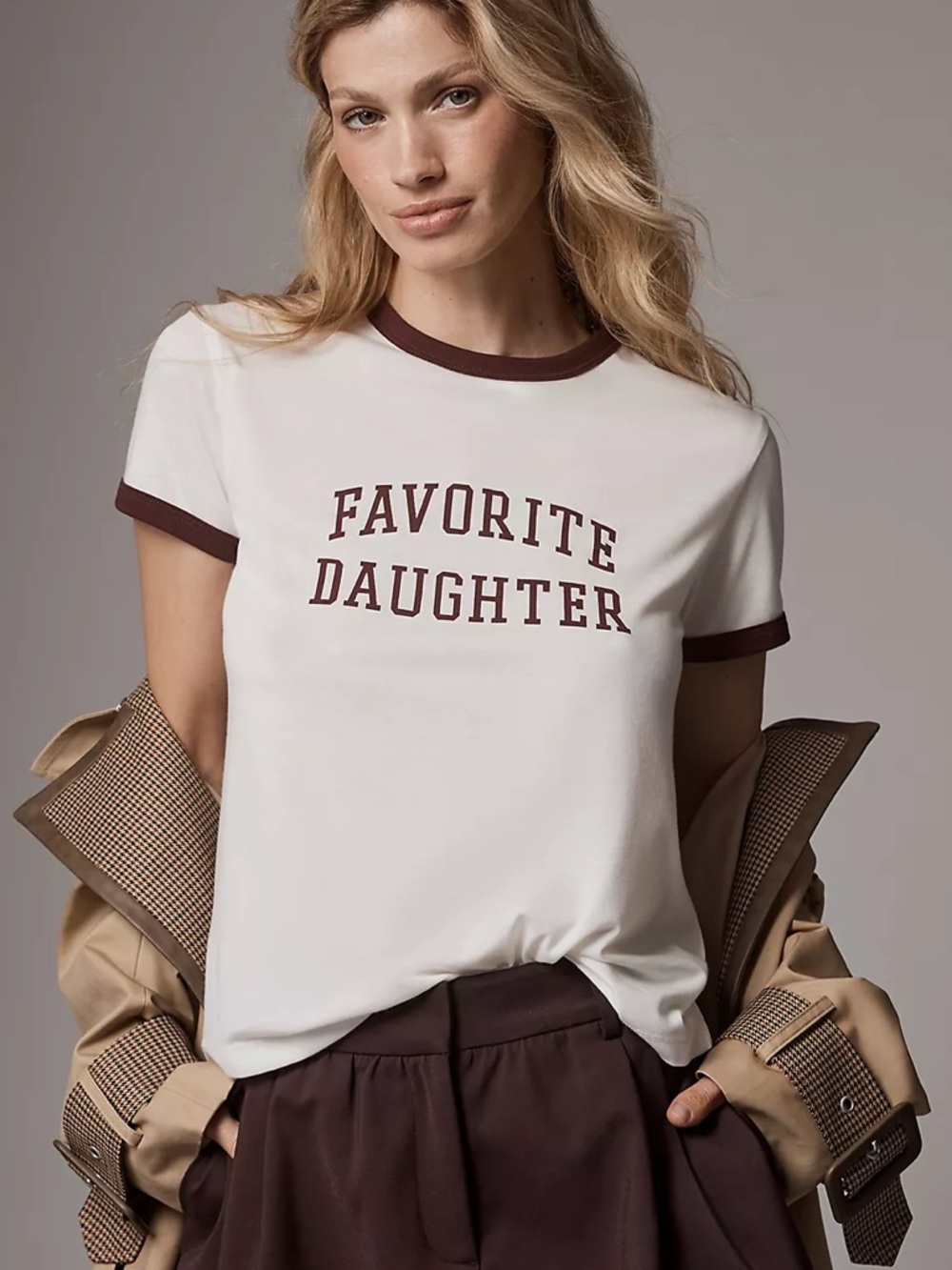 NEW | Favorite Daughter The Collegiate Ringer Tee Sz: M Super Soft
